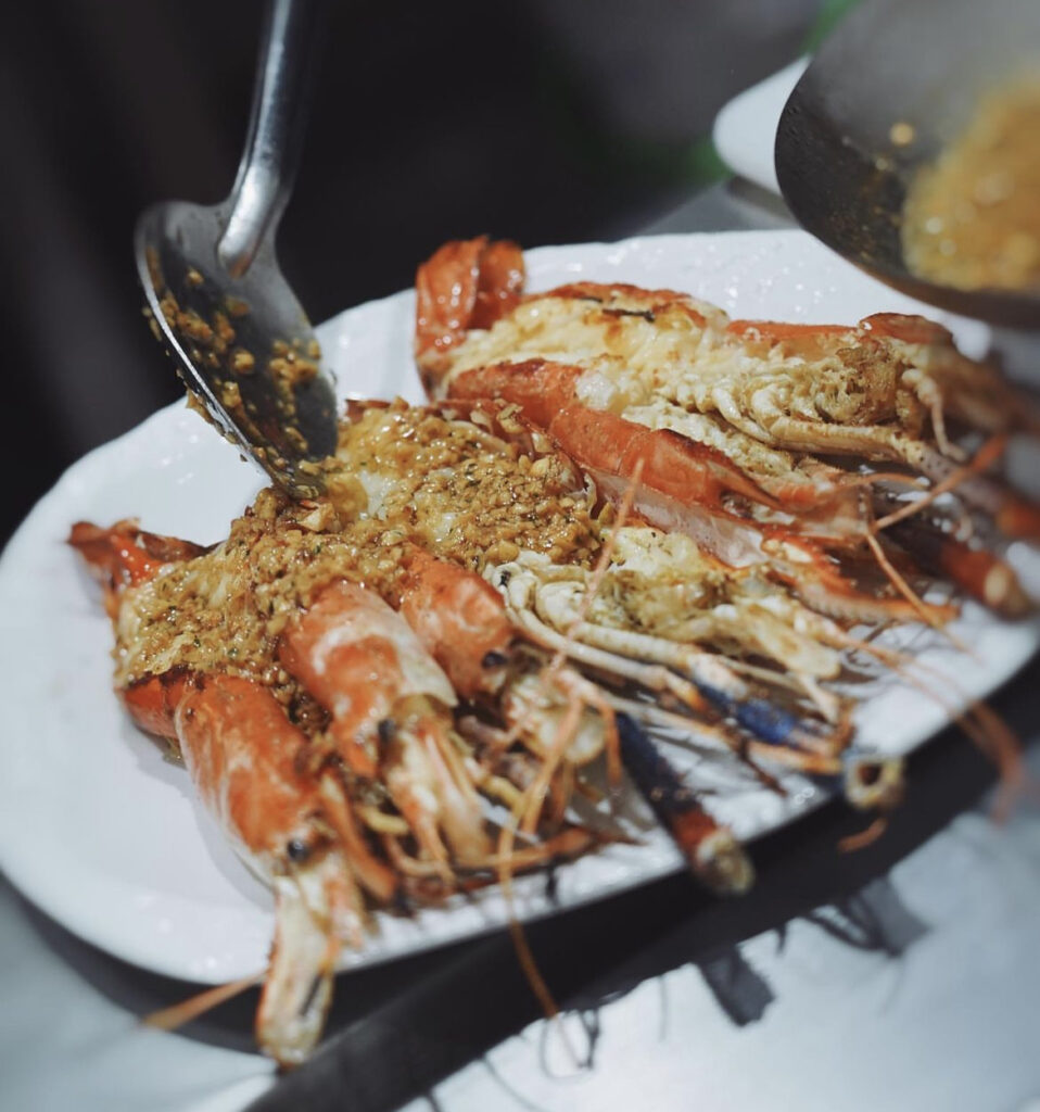 langostinos a la parrilla 