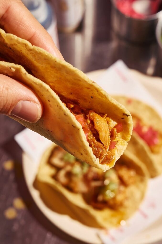 Así son los tacos de cochinita en Castacán