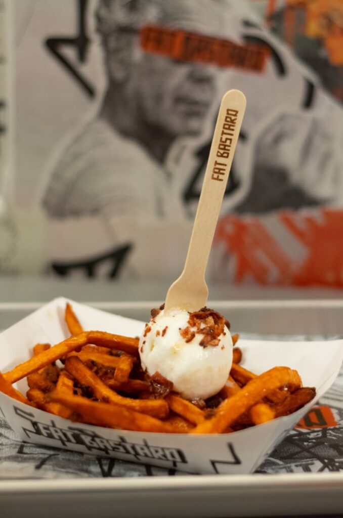 Papas de camote en la Roma Norte
