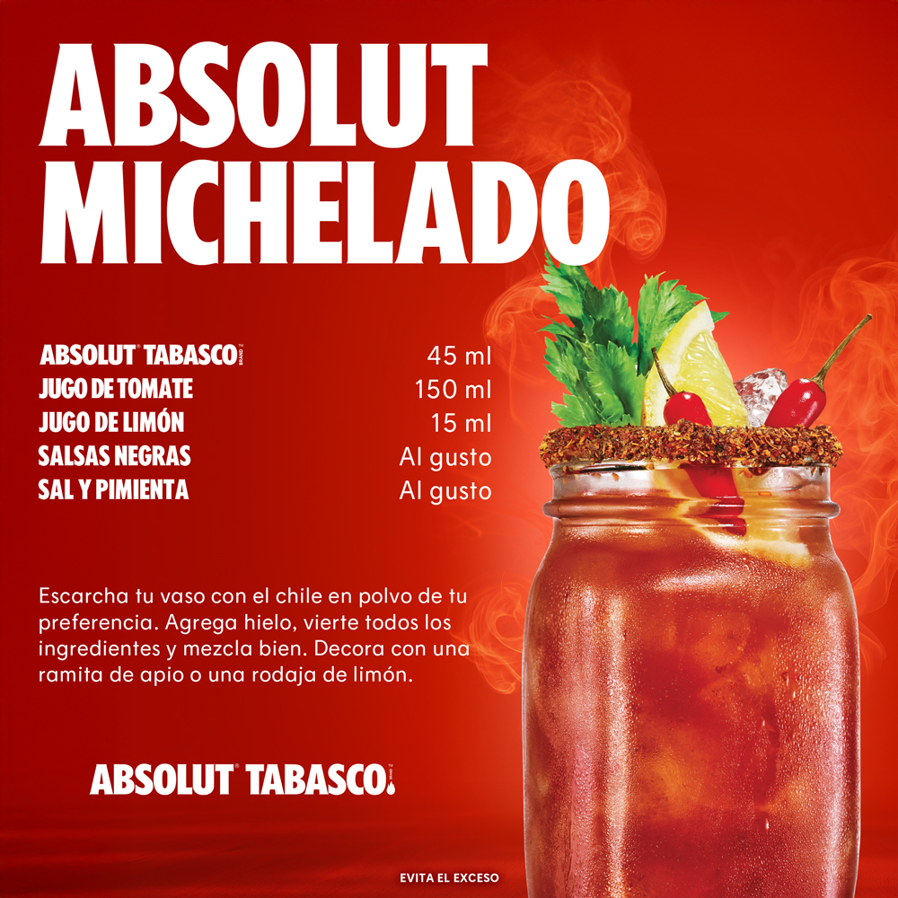 michelado con absolut tabasco 