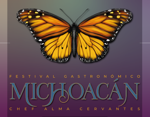 Cartel del Festival Gastronómico de Michoacán en Azulísimo.